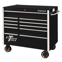 RX Series Rolling Tool Cabinet, 11 Drawers, 41-1/2" W x 25-1/2" D x 40-1/2" H, Black Sécurité Médic
