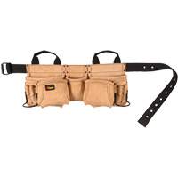 Ceinture &agrave; outils pour menuisier, Cuir, Havane Sécurité Médic