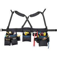 Ceinture &agrave; outils pour menuisier, Polyester, Noir Sécurité Médic