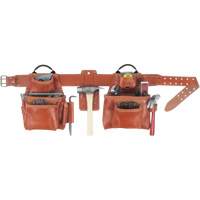 Ceinture &agrave; outils combin&eacute;e de luxe, Cuir, Havane Sécurité Médic