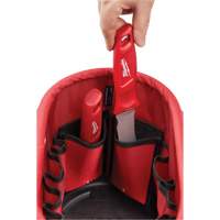 Utility Oval Bag, Ballistic Nylon, 24 Pockets, Black/Red Sécurité Médic