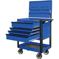 EX Deluxe Series Tool Cart, 4 Drawers, 22-7/8" L x 33" W x 44-1/4" H, Blue Sécurité Médic