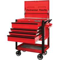 EX Deluxe Series Tool Cart, 4 Drawers, 22-7/8" L x 33" W x 44-1/4" H, Red Sécurité Médic
