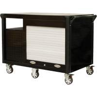 Industrial Cart, 12 Drawers, 31-5/8" L x 52-1/2" W x 40-1/4" H, Black/Orange Sécurité Médic