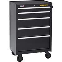 300 Series Rolling Tool Cabinet, 5 Drawers, 26-1/2" W x 18" D x 40-1/2" H, Black Sécurité Médic