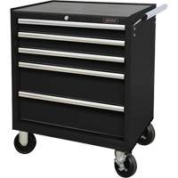 Industrial Tool Cart, 5 Drawers, 27" W x 18-3/4" D x 31-1/2" H, Black Sécurité Médic