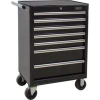 Industrial Tool Cart, 7 Drawers, 27" W x 18-3/4" D x 39" H, Black Sécurité Médic