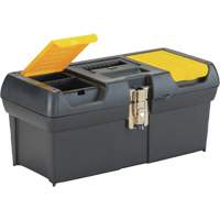 2000 Series Tool Box with Tray, 16" W x 7-1/10" D x 8-1/10" H, Black/Yellow Sécurité Médic