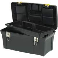 2000 Series Tool Box with Tray, 24" W x 11-1/4" D x 11" H, Black/Yellow Sécurité Médic