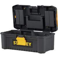 Essential&reg; Tool Box with Tray, 12-1/2" W x 7-3/8" D x 5-1/8" H, Black/Yellow Sécurité Médic