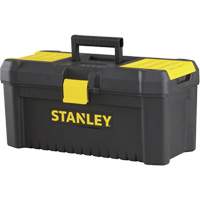 Essential&reg; Tool Box with Tray, 16" W x 8" D x 7-3/10" H, Black/Yellow Sécurité Médic