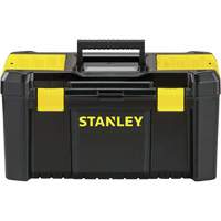Essential&reg; Tool Box with Tray, 19" W x 9-7/8" D x 9-3/4" H, Black/Yellow Sécurité Médic