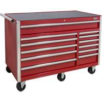 Industrial Tool Cart, 12 Drawers, 56" W x 24-1/2" D x 38-1/8" H, Red Sécurité Médic