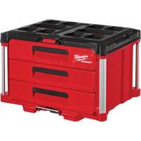 Packout 3-Drawer Tool Box, 16-1/3" x 14-1/3" x 22-1/5", Black/Red Sécurité Médic