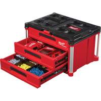 Packout 3-Drawer Tool Box, 16-1/3" x 14-1/3" x 22-1/5", Black/Red Sécurité Médic