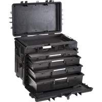 Mobile Tool Chest With Drawers, 4 Drawers, 22-4/5" W x 15" D x 18" H, Black Sécurité Médic