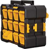 Organisateur Flip-Bin, 3-7/8" la x 17-3/4" p x 13-7/8" h, Noir/Jaune Sécurité Médic
