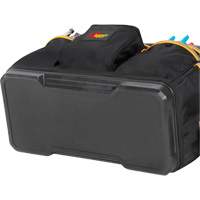Molded Base Contractor's Closed-Top Tool Bag, Ballistic Polyester, 29 Pockets, Black/Blue Sécurité Médic