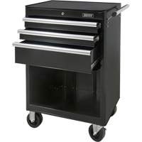 Industrial Tool Cart, 3 Drawers, 29-4/5" W x 21-1/5" D x 38-4/5" H, Black Sécurité Médic