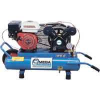 Contractor Series Air Compressors, Gas, 6.6 Gal. (8 US Gal), 125 PSI Sécurité Médic
