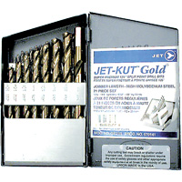 GF21R Jet-Kut&reg; Gold Super Premium Drill Bit Set, 21 Pieces, Steel Sécurité Médic