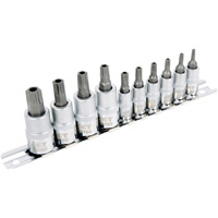 Jeu de douilles antiviol TORX 1/4" & 3/8" SS1438-10TB 10 mcx Sécurité Médic