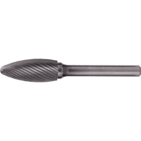CLEVELAND Solid Carbide Burrs - Flame Shaped, 1/8" Dia., 1/8" Shank Sécurité Médic