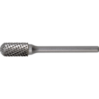 CLEVELAND Solid Carbide Burrs - Cylinder Shape with Ball Nose, SC-6, 5/8" Dia., 1" Depth of Cut Sécurité Médic