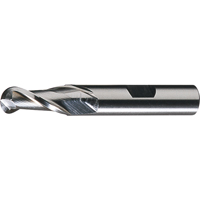 CLEVELAND Centre Cutting Ball Nose Single End Finishers, 1/2" Dia., 2 Flutes, Cobalt Sécurité Médic