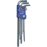 JBHK-9XLM Extra Long Ball Nose Hex Key Set, 9 Pcs., Metric Sécurité Médic