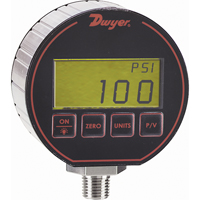 Pressure Gauge, 3" , 15 psi, Bottom Mount, Digital Sécurité Médic
