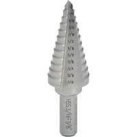 Foret &eacute;tag&eacute; progressif, 1/4" - 3/8", Incr&eacute;ments de 1/8", Acier rapide Sécurité Médic