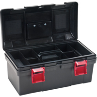 Heavy-Duty Tool Box, 17-1/2" W x 9-1/2" D x 8" H, Black Sécurité Médic