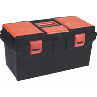 Plastic Tool Box, 22" W x 11" D x 10-1/2" H, Black Sécurité Médic