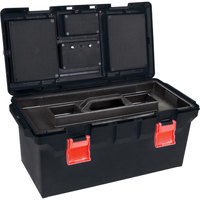 Plastic Tool Box, 22" W x 11" D x 10-1/2" H, Black Sécurité Médic