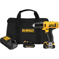 Max Drill Driver Kit, Lithium-Ion, 12 V, 3/8" Chuck, 189 UWO Torque Sécurité Médic