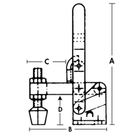 Vertical Hold-Down Clamps - 201 Series Sécurité Médic