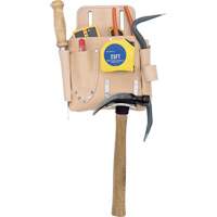 Poche pour outils de travail des cloisons s&egrave;ches, Porte-outil, Cuir, 7 Poches Sécurité Médic