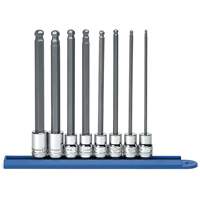 Long Ball End Metric Socket Set, Hex, 3/8" Drive, 8 Pcs Sécurité Médic