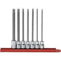 SAE Long Ball End Bit Socket Set, Hex, 3/8" Drive, 7 Pcs Sécurité Médic