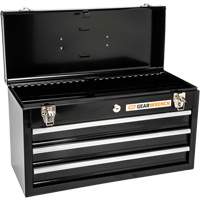 Portable Tool Box, 20" W, 3 Drawers, Black Sécurité Médic