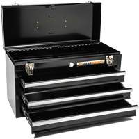 Portable Tool Box, 20" W, 3 Drawers, Black Sécurité Médic