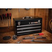 Portable Tool Box, 20" W, 3 Drawers, Black Sécurité Médic