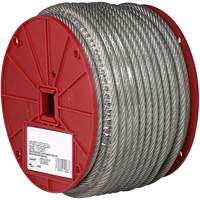 Wire Cable, 250' (76.2 m) x 1/8", 340 lbs. (0.17 tons), Vinyl Coated Sécurité Médic