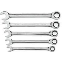 72-Tooth 12 Point Ratcheting Wrench Set, Combination, 5 Pieces, Metric Sécurité Médic