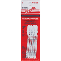 Jigsaw Blade, Bi-Metal, T-Shank, 3" L, 12 TPI Sécurité Médic