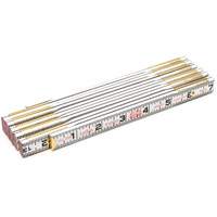 Red End&reg; Brick Mason Rule, 6' L, Wood, 1/16" Graduations Sécurité Médic