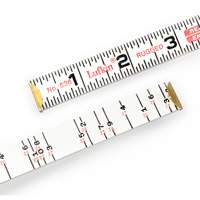 Red End&reg; Brick Mason Rule, 6' L, Wood, 1/16" Graduations Sécurité Médic