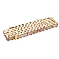 Red End&reg; Rule with Two 6" Slide Rule Extensions, 6' L, Wood, 1/16" Graduations Sécurité Médic