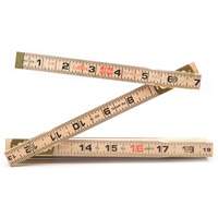 Red End&reg; Rule with Two 6" Slide Rule Extensions, 6' L, Wood, 1/16" Graduations Sécurité Médic